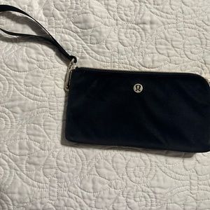 Lululemon velour wristlet clutch.